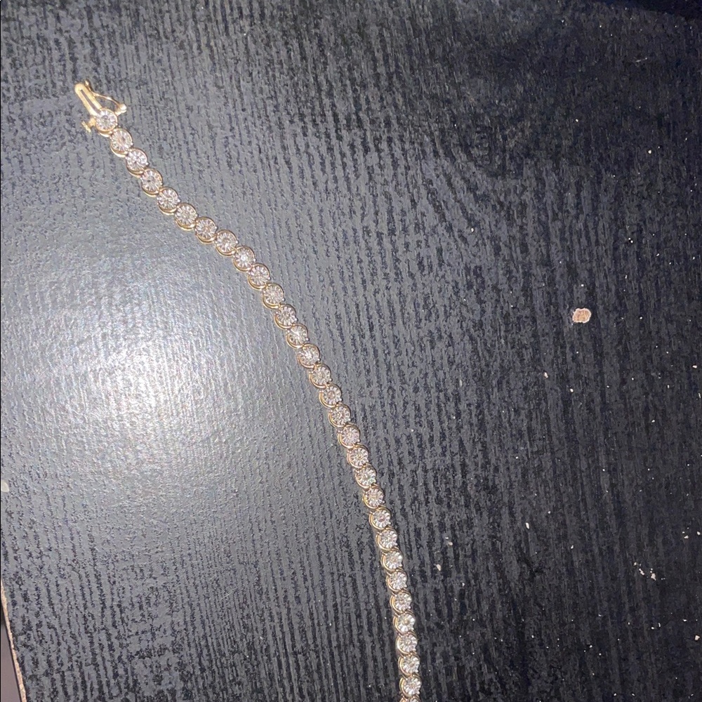Elegant Gold and Silver Tennis Bracelet